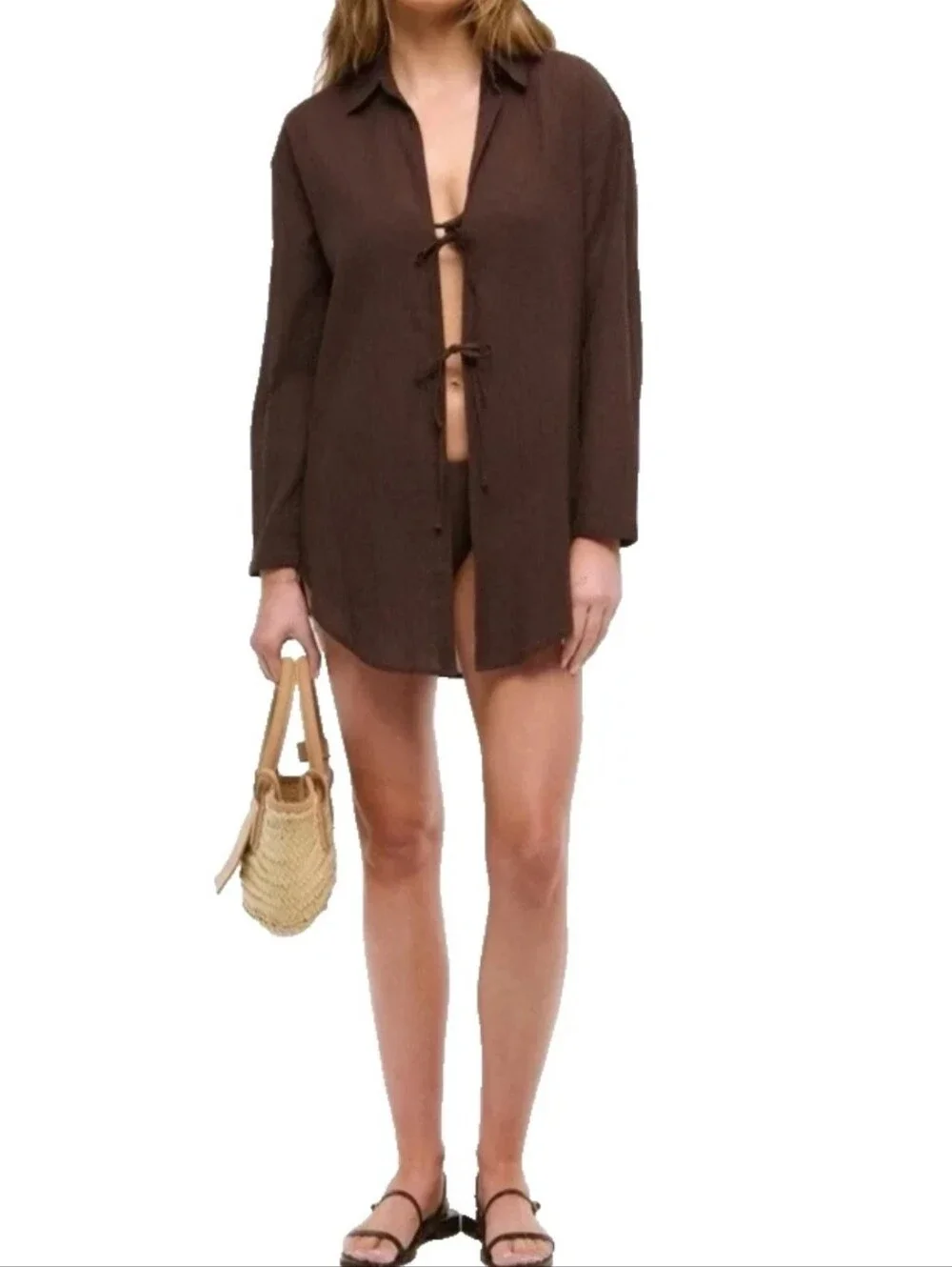 Abercrombie & Fitch Tie Front Cover Up Dress